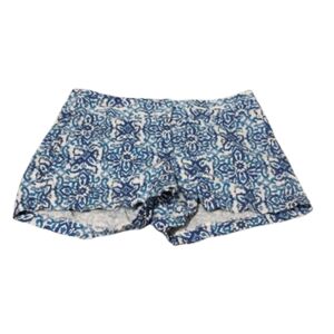 Milly x Design Nation Blue and White Patterned Shorts Sz 2